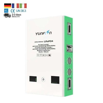 48V Wandmontierte Lithium-Ionen-Batterie wiederaufladbar All-in-One-System 5120kWh reine Sinuswelle