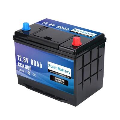 Qualität 12V 80Ah LiFePO4 Tiefkreislauf und Startbatterie 800CCA Bluetooth - 1024Wh Solar Marine RV Off-Grid Lithiumbatterie mit Smart BMS usine