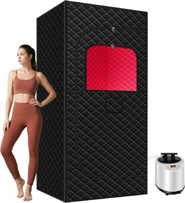 Qualität Fabrikdirekt tragbare Infrarotsauna OEM ODM kundenspezifische Kohlefaserheizung Heimsauna mit RGB-Beleuchtung 5-Minuten-Aufbau usine