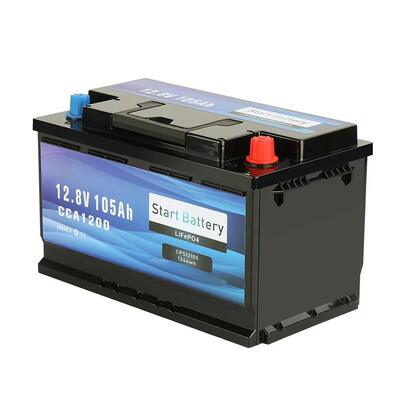 Qualität 12,8 V 105 Ah LiFePO4-Hochkurbelbatterie mit 1344 Wh und 1200 CCA für extreme Start- und Deep-Cycle-OEM- und ODM-Bereitschaft für Großhändler usine