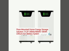 Bodenmontierte Energiespeicherlösung für Zuhause: 51.2V 300Ah/400Ah 15KWh Lithium-Ionen-Batteriesystem