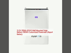 51.2V 200Ah ROHS Wandmontierte Solarbatterie 10KWh Customized Powerwall Lifepo4 Batterie