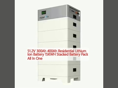 51.2V 300Ah 400Ah Wohn-Lithium-Ionen-Batterie 15KWH Stapel-Batteriepaket alles in einem